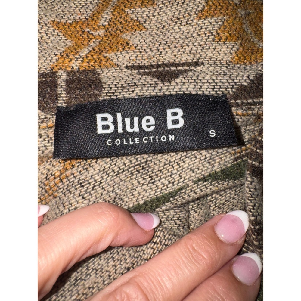 Blue B Collection Shacket Womens Multicolor Southwestern Aztec Button Up Small - Picture 4 of 5